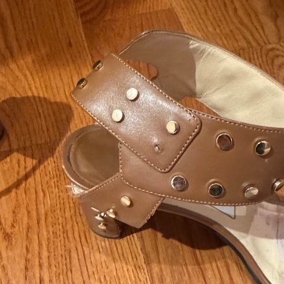 Jimmy Choo Tan Studded Heels - Picture 3 of 7